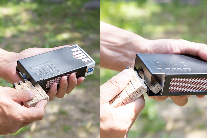 Mt,SUMI マウントスミ 焚き火 焚火 たきび 着火剤 FIRELIGHTERS SLEEVE CASE  ファイヤーライターズ スリーブ ケース 限定カラー マットブラック マッチ1箱付 専用ケース ファイヤーライターズ ケース 火起こし 燃料  キャンプ  サバイバル ブッシュクラフト 暖炉 薪ストーブ おすすめ 人気 防災 非常用 