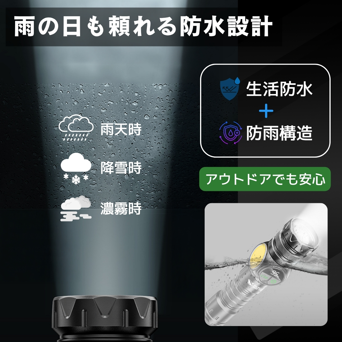 当店は偽装なし【本体+PSE26650電池5000mah付でお得！】 3000LM 照射