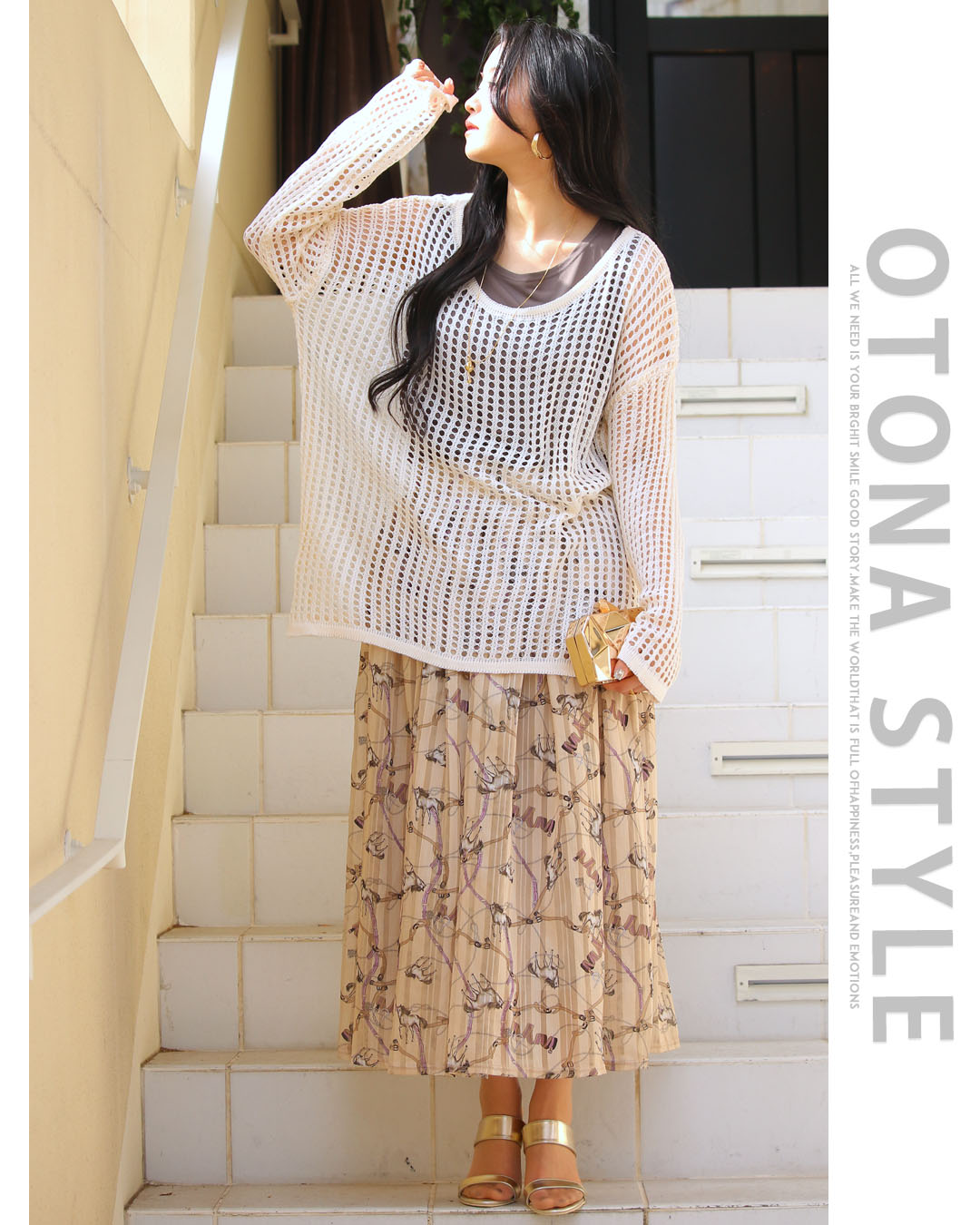 KOEISTORE ニットトップス レディース 春 夏 春夏 黒 白 ニット