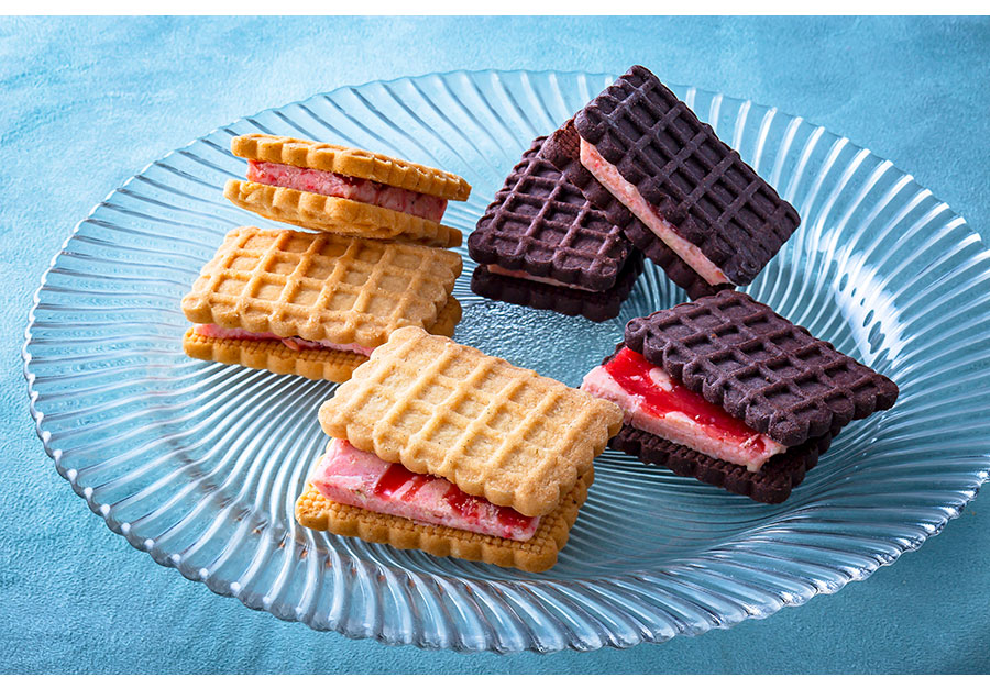 ★詳細★ お菓子のプレート確認★ TABLES」サブレサンドストロベリーMIX（12個） ショコラ ミルク