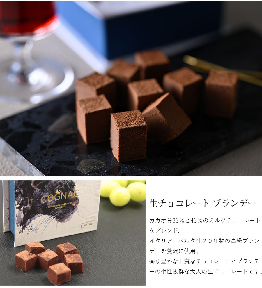 生チョコ(ブランデー) 2箱セット ベルタ社 20年 ブランデー使用 大人の