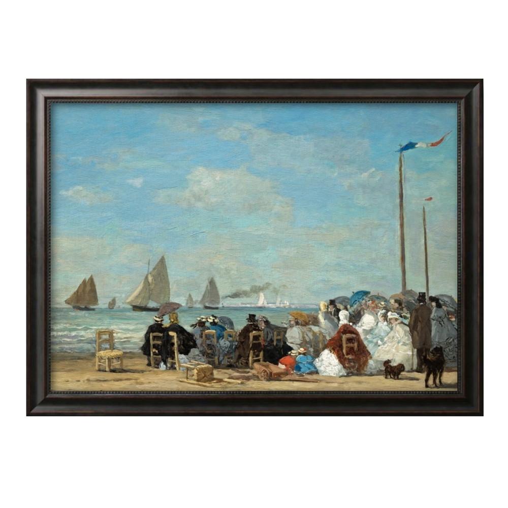 Yahoo! Yahoo!ショッピング(ヤフー ショッピング)アート ポスター おしゃれ 絵画 インテリア 0747 ウジェーヌ・ブーダン Beach Scene at Trouville A3サイズ 北欧 イラスト マット紙 管理ID: