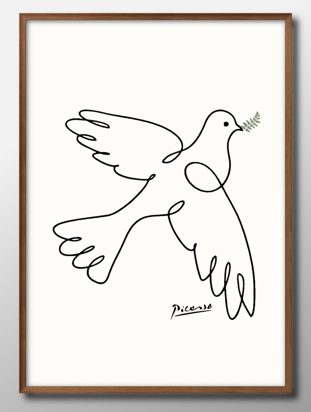 アート ポスター おしゃれ 絵画 インテリア 11315 パブロ・ピカソ 平和の鳩 A3サイズ 北欧 イラスト マット紙 管理ID: