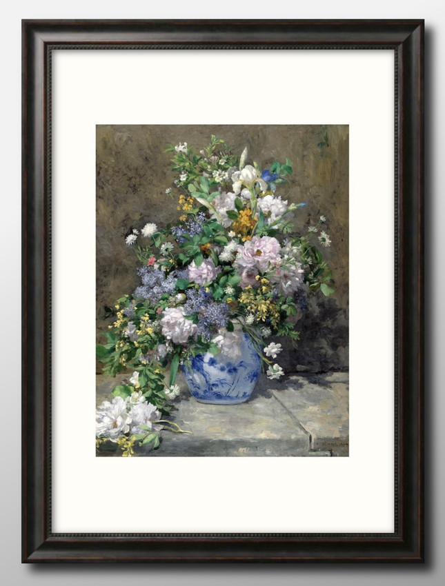 ポスター　アート　絵画　額縁　フレーム　11571オーギュスト・ルノワール　 Spring Bouquet　イラスト　北欧　A3サイズ　インテリア