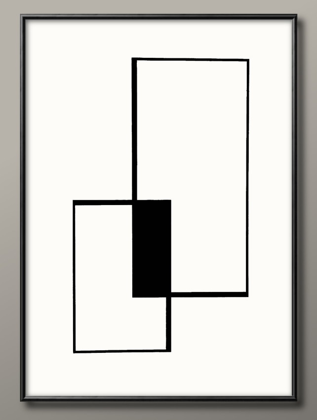 アート ポスター おしゃれ 絵画 インテリア 11720 モダン デザインアート モノクロ A3サイズ 北欧 イラスト マット紙 管理ID: