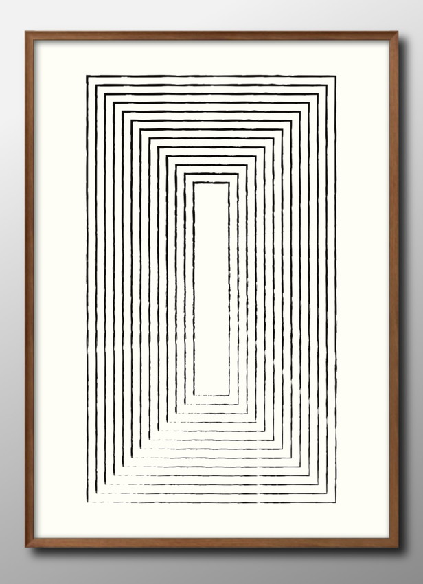 アート ポスター おしゃれ 絵画 インテリア 11760ラインアート モダンデザイン A3サイズ 北欧 イラスト マット紙 管理ID: