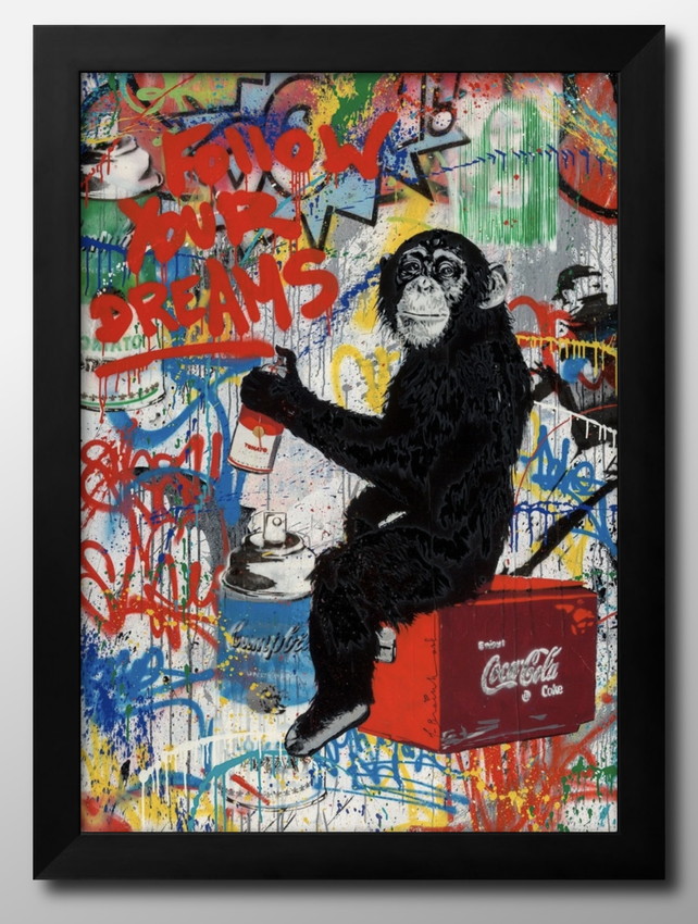 アート ポスター おしゃれ 絵画 インテリア 12230_Banksy バンクシー ストリートアート 猿 モンキー A3サイズ 北欧 イラスト マット紙 管理ID: