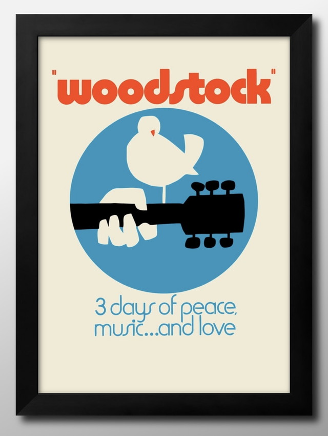 アート ポスター おしゃれ 絵画 インテリア 12295 Woodstock ウッドストック 平和 ピース 音楽 A3サイズ 北欧 イラスト マット紙 管理ID: