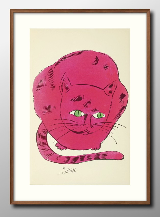 アート ポスター おしゃれ 絵画 インテリア 12962アンディ・ウォーホル 猫 ネコ A3サイズ 北欧 イラスト マット紙 管理ID: