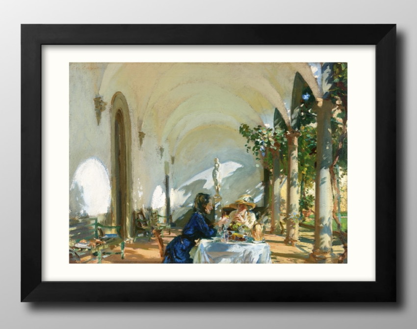 アート ポスター おしゃれ 絵画 インテリア 13022 ジョン・シンガー・サージェント Breakfast in the Loggia A3サイズ 北欧 イラスト マット紙 管理ID: