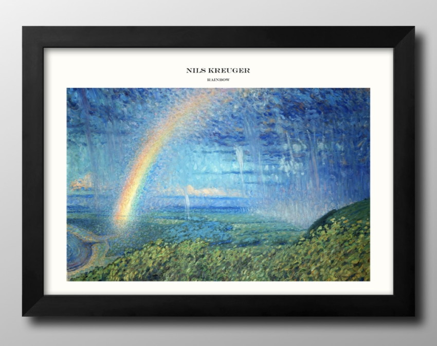 アート ポスター おしゃれ 絵画 インテリア 13053ニルスキュレーゲル Rainbow A3サイズ 北欧 イラスト マット紙 管理ID: