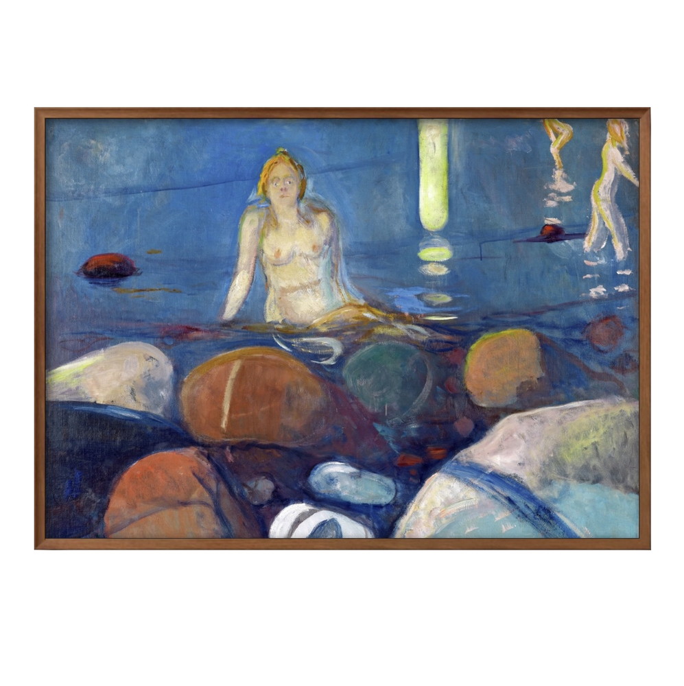 ポスター 1940 エドヴァルド・ムンク 夏の夜、人魚 絵画 インテリア A3