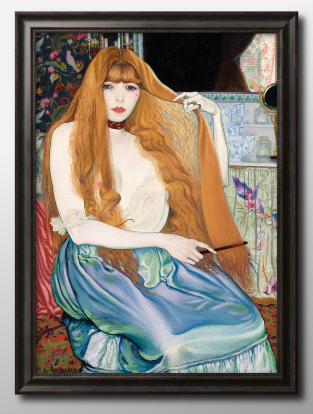 日本製 ポスター 2398 ルイ・アンクタン Woman Combing Her Hair 絵画