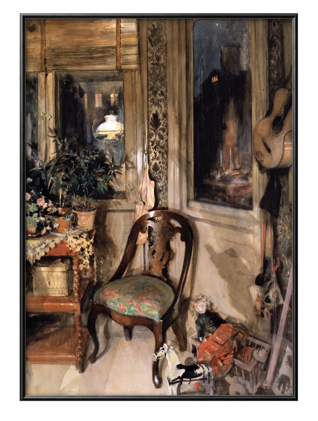 日本製 ポスター 3787 カール・ラーション Toys in the Corner 絵画