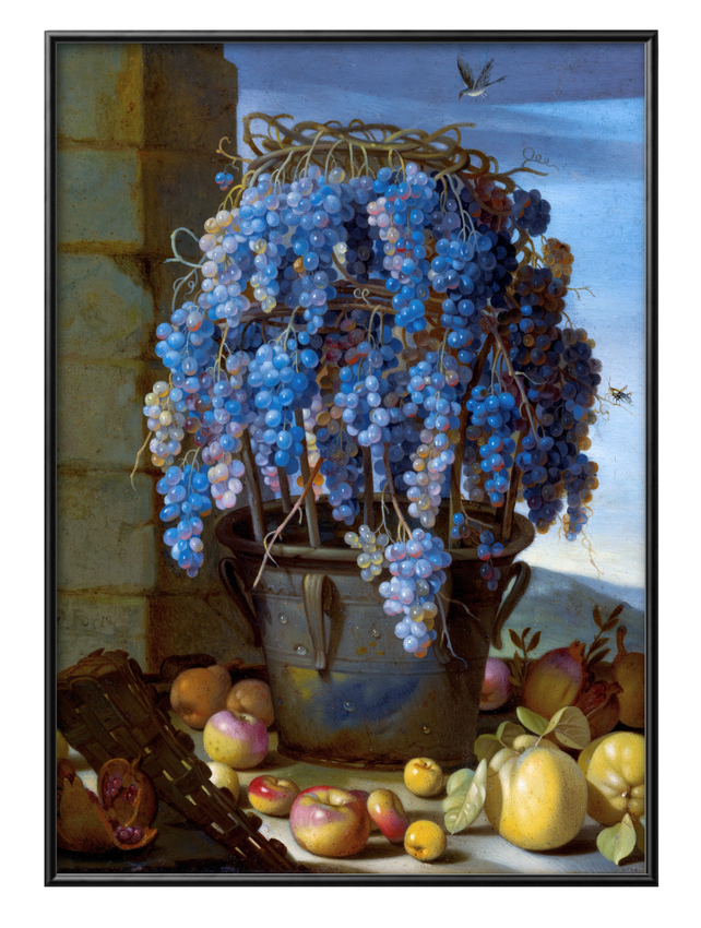 Yahoo! Yahoo!ショッピング(ヤフー ショッピング)アート ポスター おしゃれ 絵画 インテリア 9815 ルカ・フォルテ Still Life with Grapes and Other Fruit A3サイズ 北欧 イラスト マット紙 管理ID: