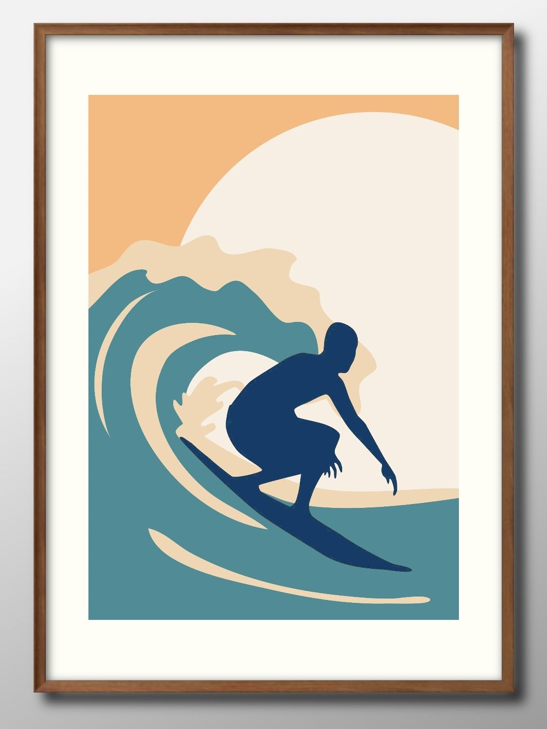 ハワイ サーフィン 海 夏 A3 サイズ ポスター アート 北欧 額 フレーム