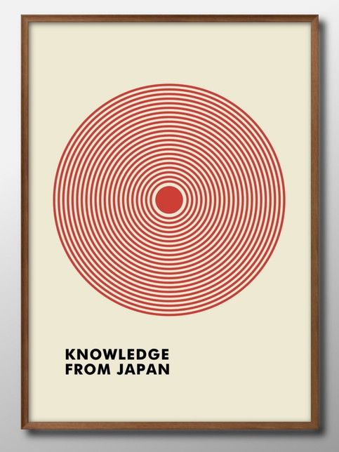 日本製 KNOWLEDGE FROM JAPAN A3 サイズ ポスター アート 北欧 額