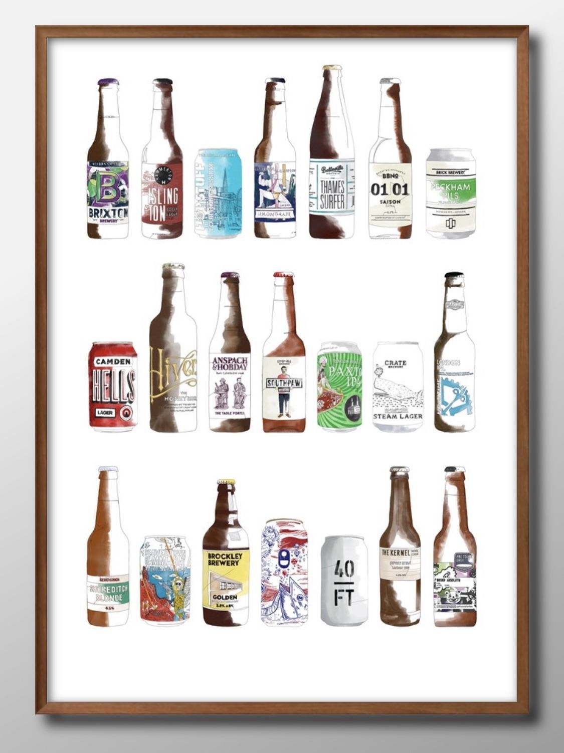 お酒 瓶 ビンテージ A3 サイズ ポスター アート 北欧 額 フレーム