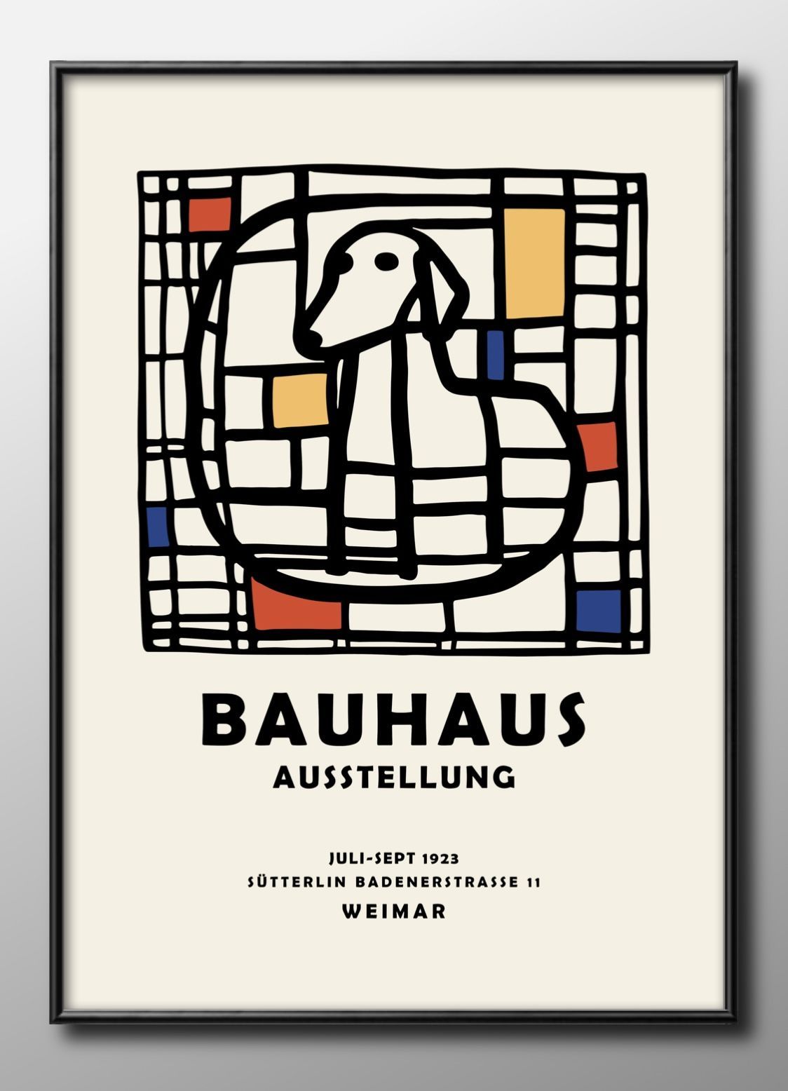 日本製 バウハウス BAUHAUS 犬 ドッグ A3 サイズ ポスター アート 北欧