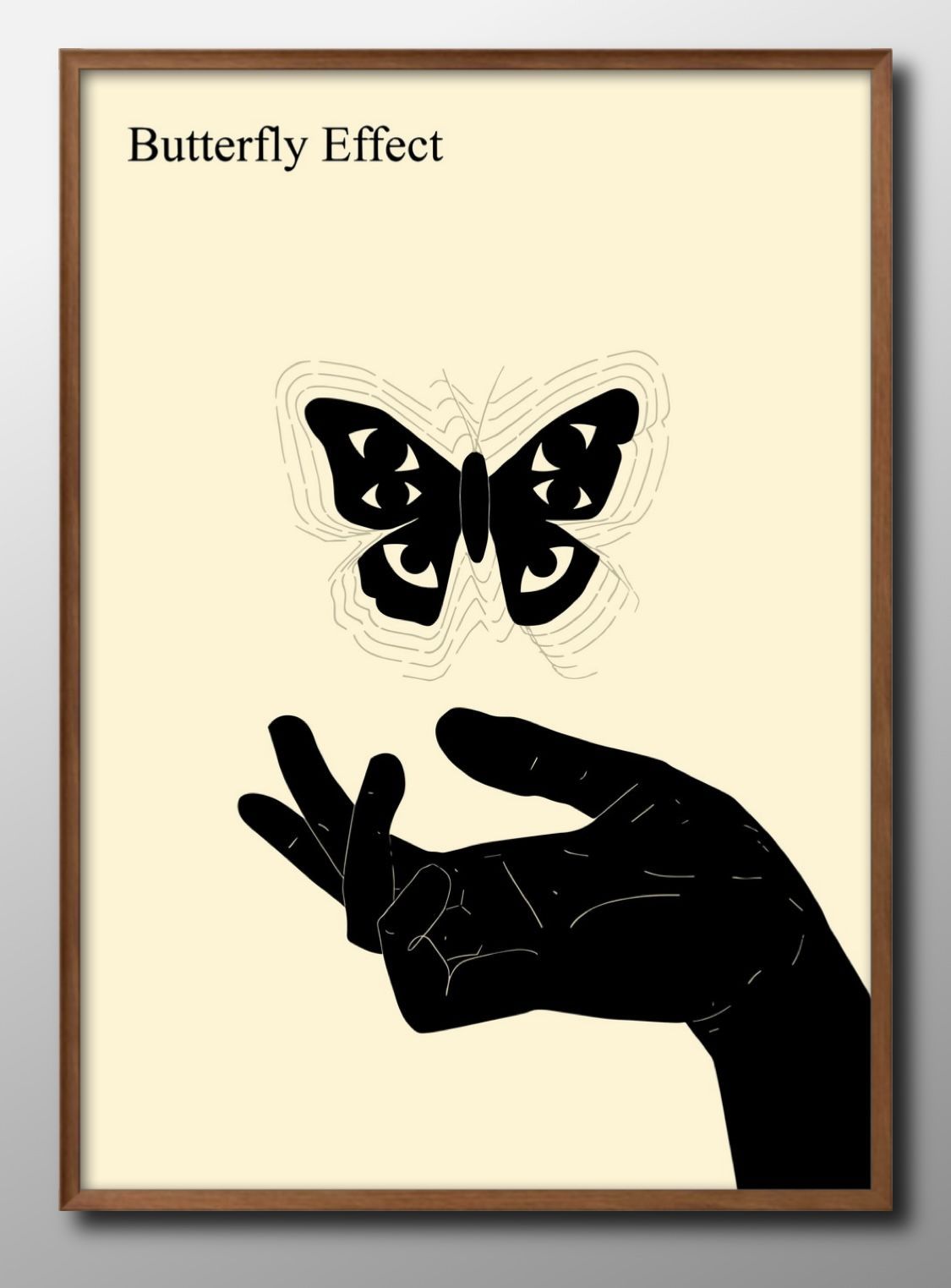 OKAY バタフライハート　絵画　ハート　蝶々 OKAY バタフライハート絵画ハート蝶々