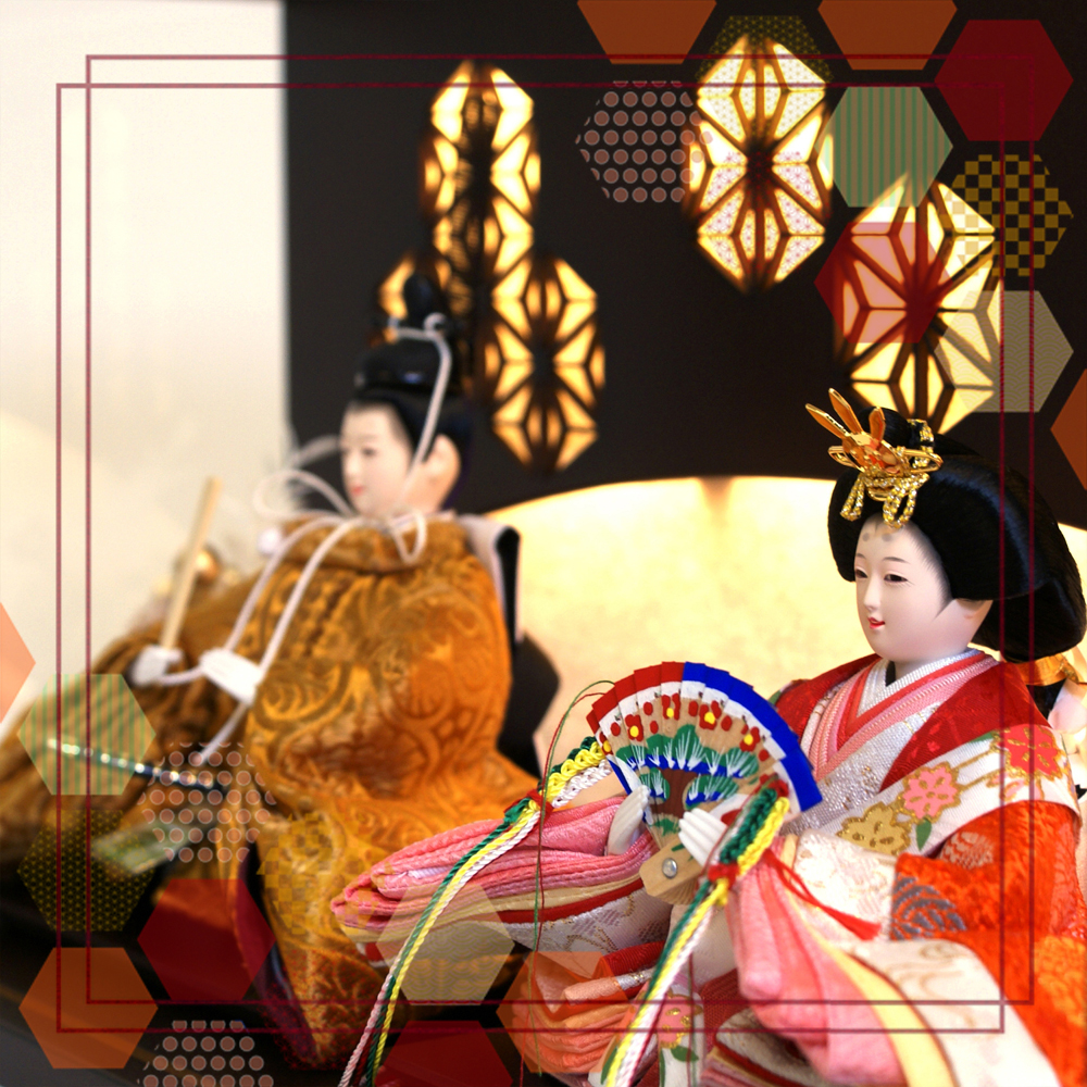 久月 雛人形 KYUGETSU MODERN series アクリルケース飾り モダン 親王