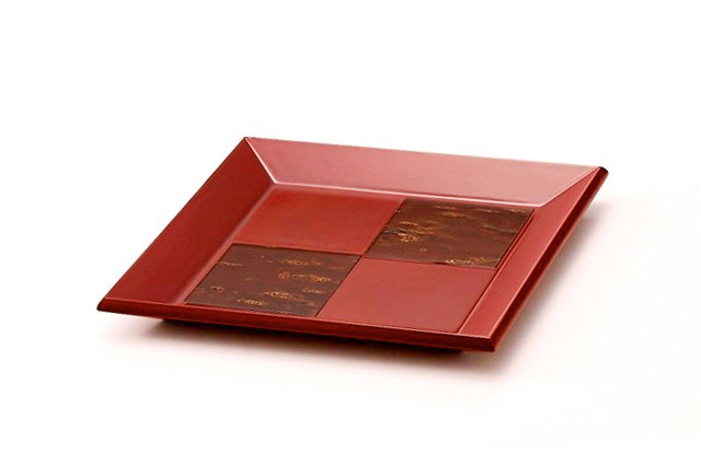 樺細工「紅桜 square」トレイ 秋田 伝統工芸 桜皮細工 : AKITA NOTE
