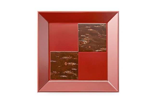樺細工「紅桜 square」トレイ 秋田 伝統工芸 桜皮細工 : AKITA NOTE