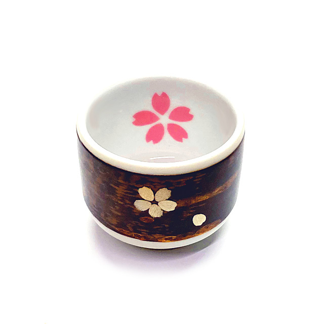 樺細工 ぐい飲み 桜（ピンク） 桜皮細工 秋田伝統工芸