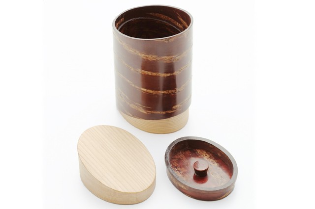 曲げわっぱ・樺細工 makimaki 茶筒・コーヒー豆入れ 桜皮細工 秋田伝統