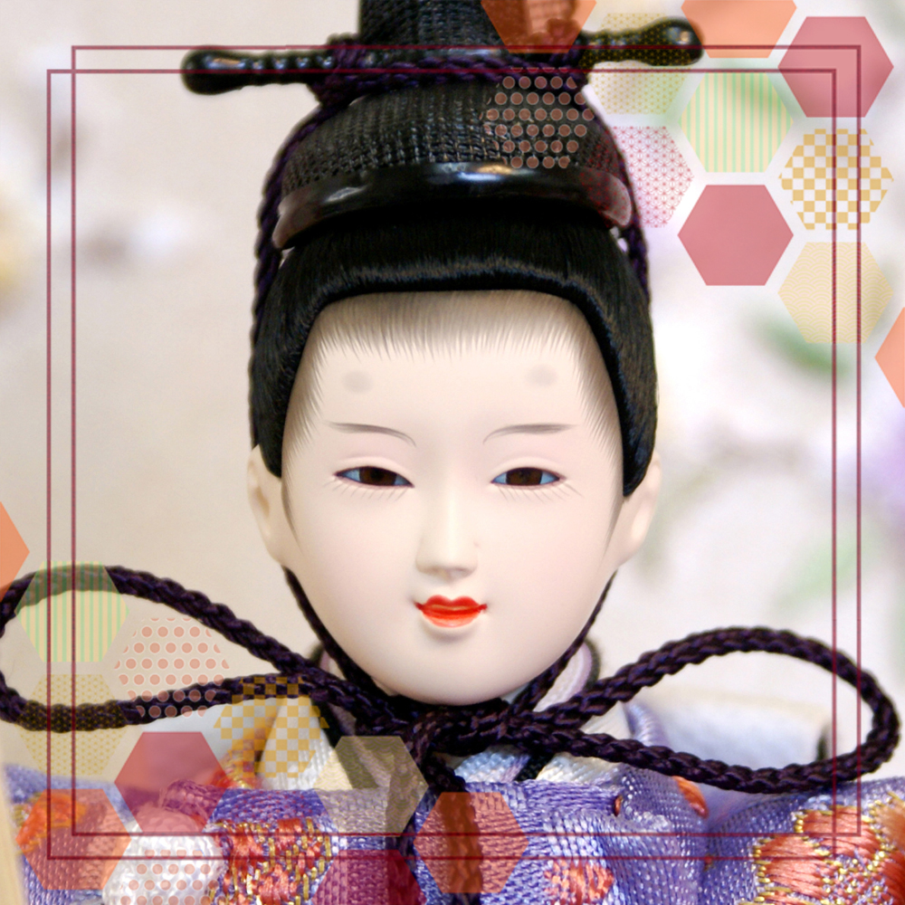 久月 雛人形 コンパクト 収納飾り 親王 ピンク 可愛い ひな人形 木製