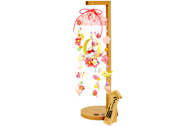 久月 つるし雛 パステルうさぎ 吊るし飾り SI03-7 コンパクト 可愛い