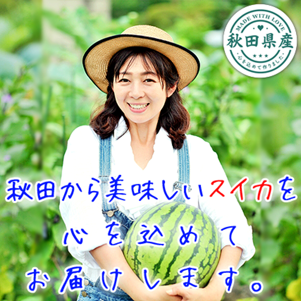 秋田産 小玉すいか「あきた夏丸チッチェ」L（2玉入り 5kg〜6kg