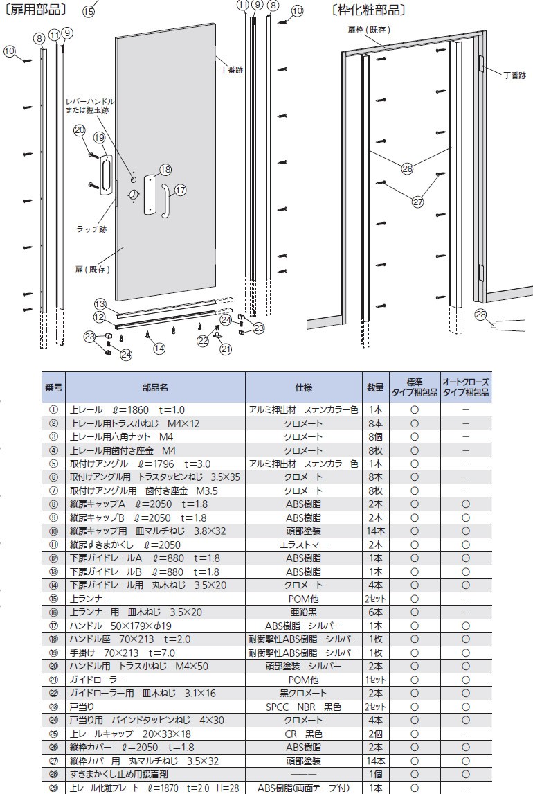 メーカー在庫限り】マツ六 エコ引き戸 標準タイプ・アウトセット錠付