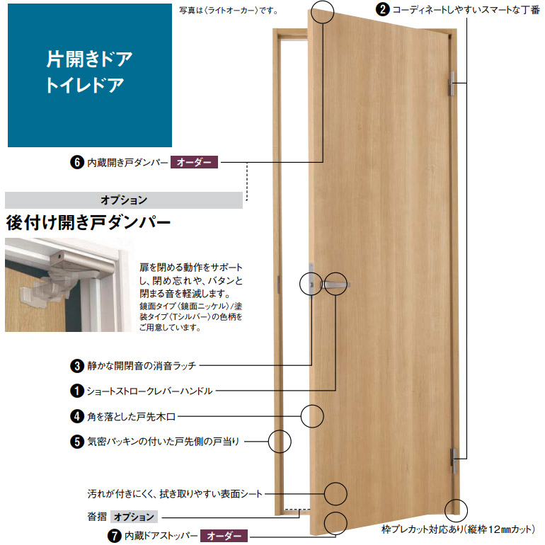 大建工業 トイレドアセット 48デザイン [表示錠・採光部標準・換気ガラリ付] 内装ドア