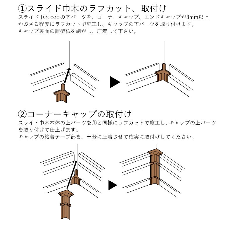 DAIKEN(大建工業) ハピア システム造作部材 巾木用樹脂コーナーキャップ入隅 10個/梱 スライドタイプ :MT7786:お家王国 - 通販 -  Yahoo!ショッピング