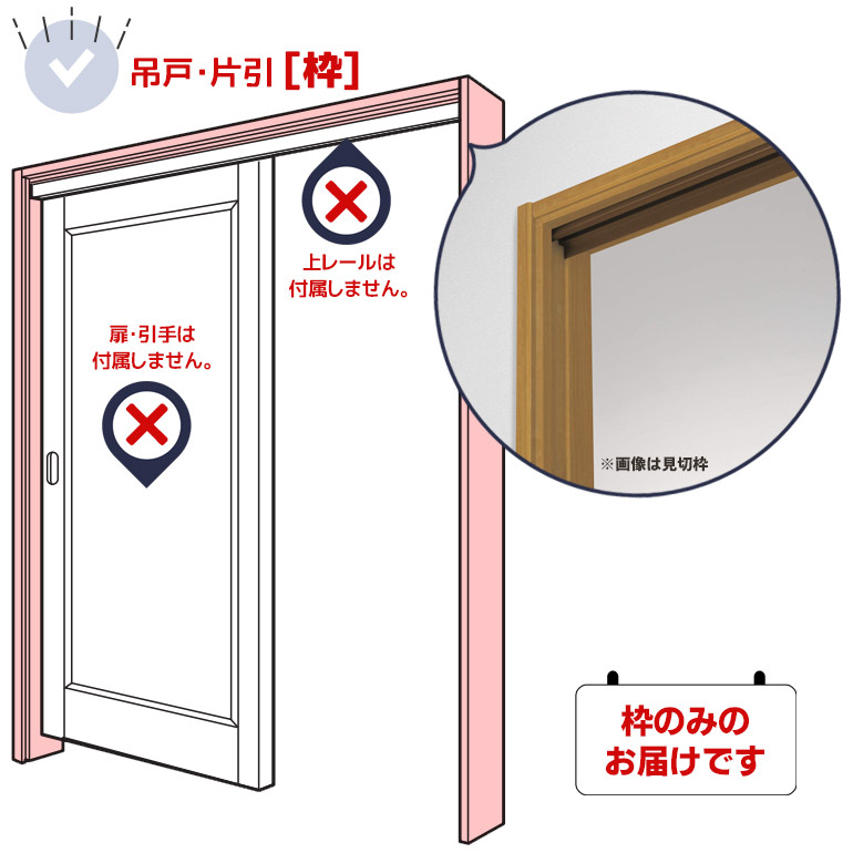 貴重✨阪急　木目内装板使用　広告枠 DAIKEN 大建工業 hapia 吊戸・片引用【枠】(固定枠/見切枠) ※扉