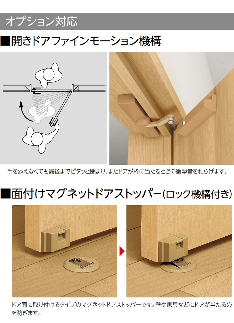 EIDAI 永大産業 片開きドアセット [デザイン2Z・固定枠/額縁調整
