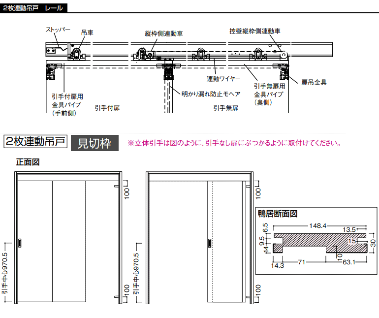 大建工業 2枚連動吊戸セット U0デザイン 内装ドア 車いす対応 Aclu0 お家王国 通販 Yahoo ショッピング