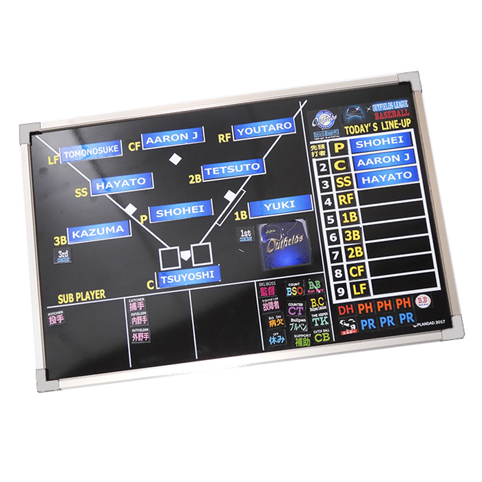 野球作戦ボード おすすめ ラインナップボード アナウンスボード フォーメーションボード 野球 ソフトボール ティーボール 卒団 卒部 記念品 セミオーダー |  | 03