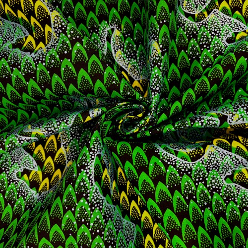 アフリカンプリント 布 生地 50cm単位 AP-13732 駆ける馬 キラキラ