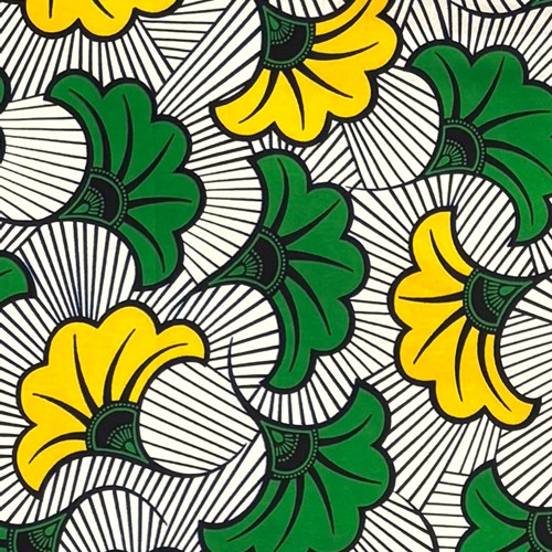 アフリカンプリント 布 生地 50cm単位 AP-13760 結婚式のブーケ 黄色