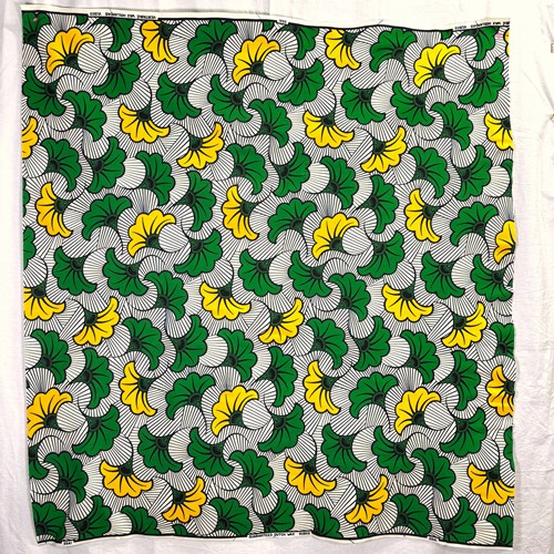 アフリカンプリント 布 生地 50cm単位 AP-13760 結婚式のブーケ 黄色