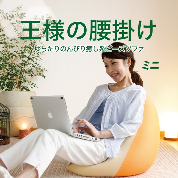 王様 クッション 王様の腰掛け （超極小ビーズ素材の1人掛ビーズ
