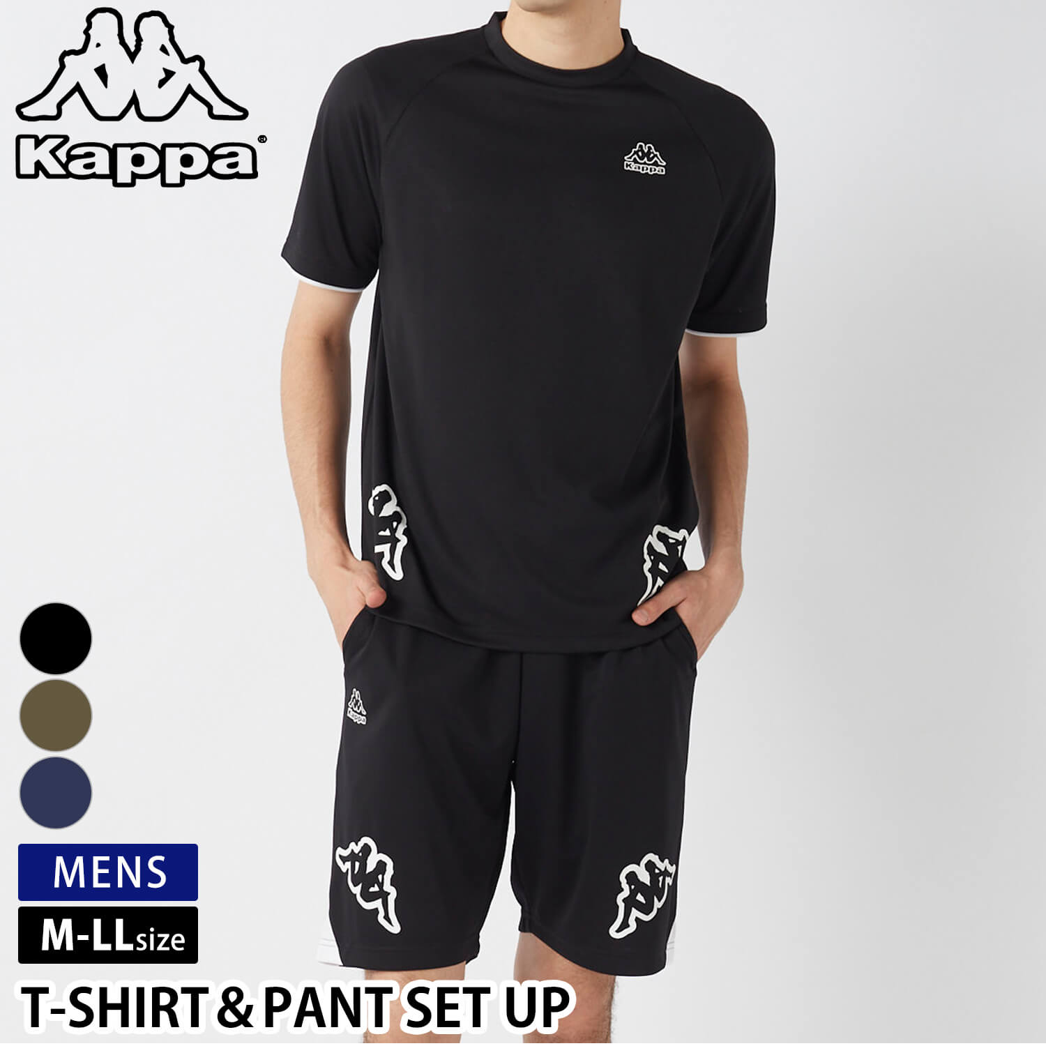 【KANI SPORTS】セットアップ　Tシャツ＆パンツセット　半袖 Ｌサイズ 専用】KANI SPORTSサイズL半袖セットアップ ネイビー系カール