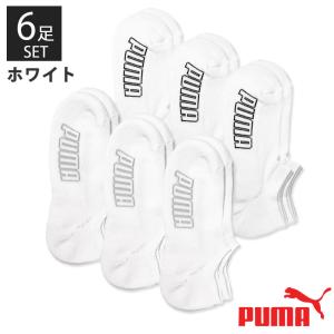 PUMA プーマ ソックス 靴下 メンズ  6足セット ショートソックス スニーカーソックス 黒 白...