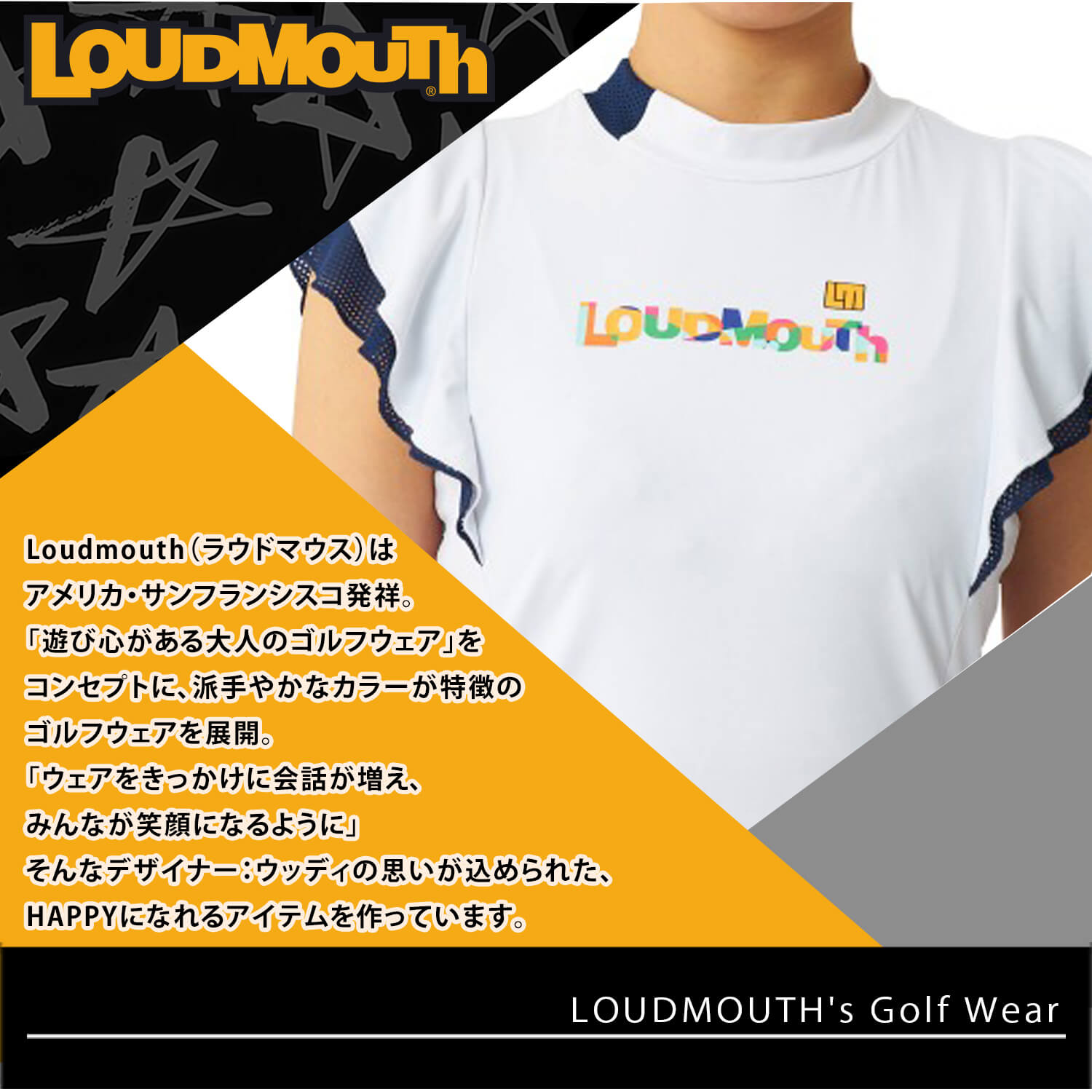新品■12,100円【ラウドマウスゴルフ】LL レディース　ノースリーブウェア LOUDMOUTH Loudmouth ラウドマウス ゴルフウェア ノースリーブ