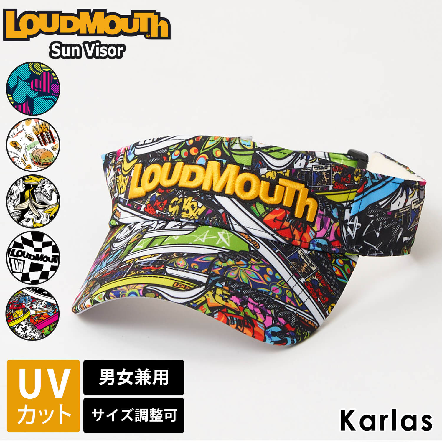 LOUDMOUTH クーポン有 ラウドマウス ツイル サンバイザー 773922