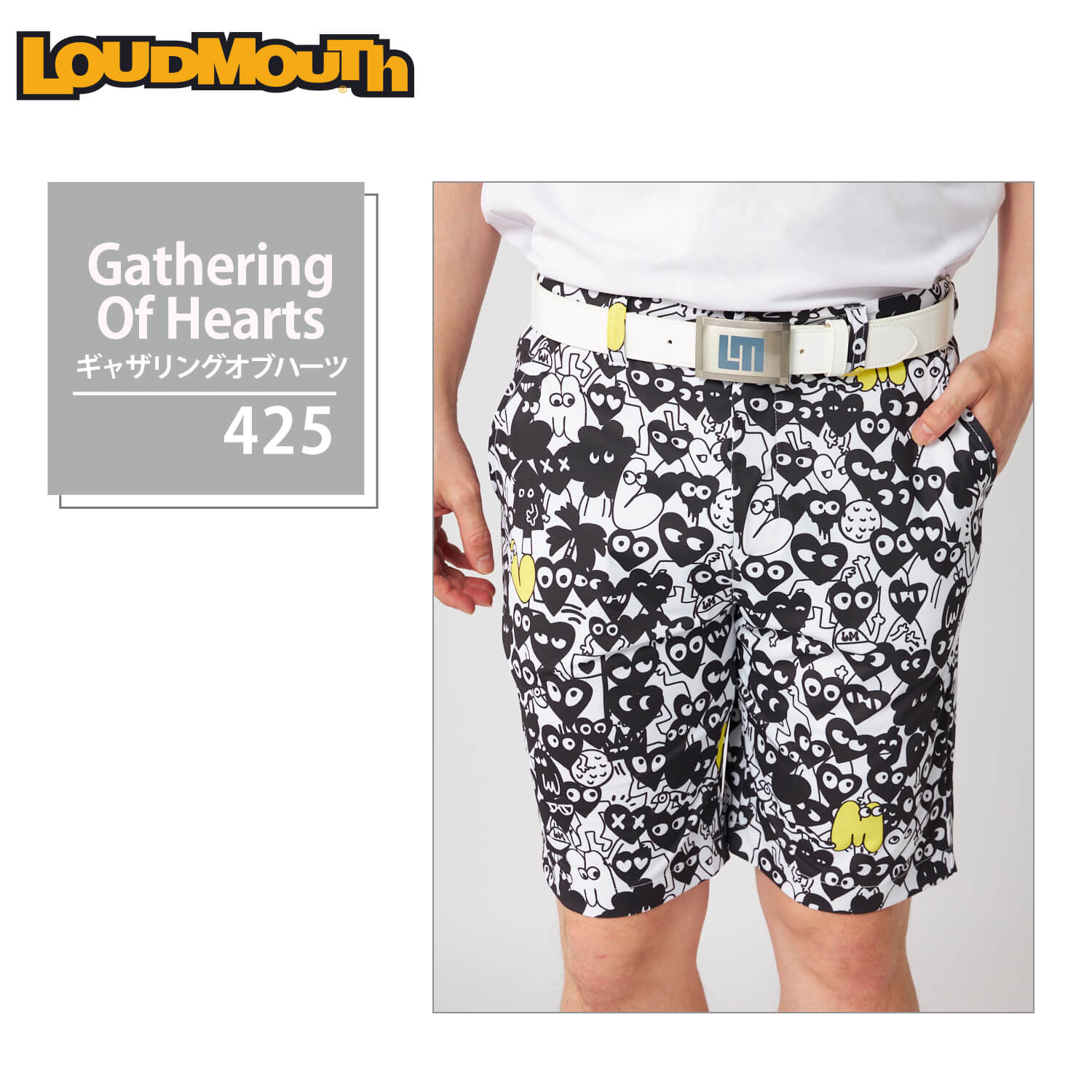 ✨極美品 ラウドマウス ハーフパンツ 半ズボン ゴルフ フラワー プリント XL LOUDMOUTH ラウドマウス ゴルフウェア ショートパンツ メンズ