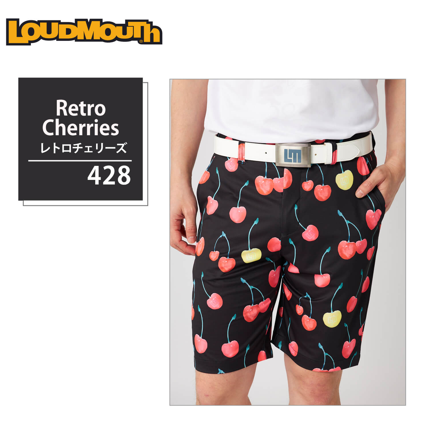 サイズ：M LOUD MOUTH ラウドマウス  パンツ 総柄 オレンジ系 [240101446729] ゴルフウェア メンズ ストスト サイズ：M LOUD MOUTH ラウドマウス パンツ 総柄 オレンジ系