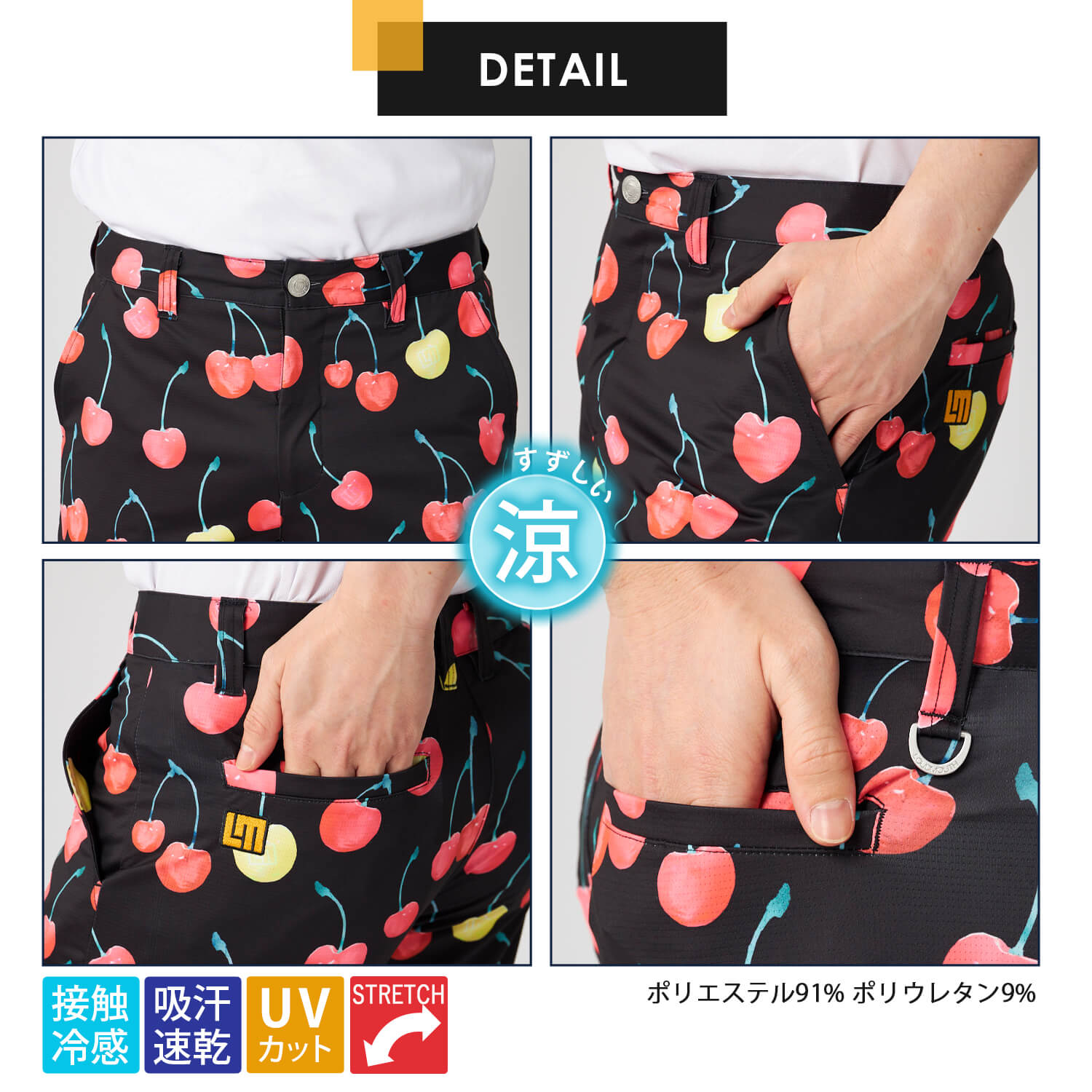 ラウドマウス ゴルフ ショート ハーフ パンツ ブラック サイズ US4 LOUDMOUTH ラウドマウス ゴルフウェア ショートパンツ メンズ